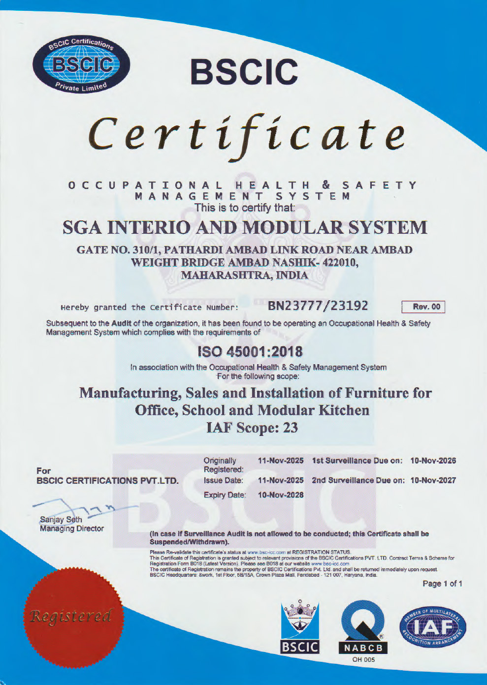 Certifications